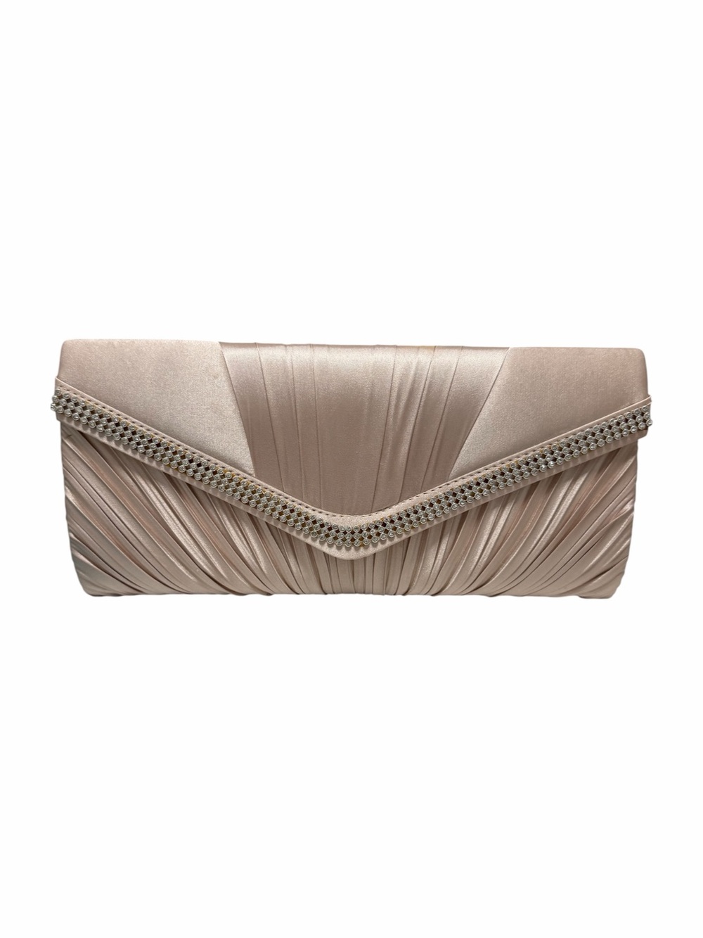 Pleated Pale Pink Evening Clutch